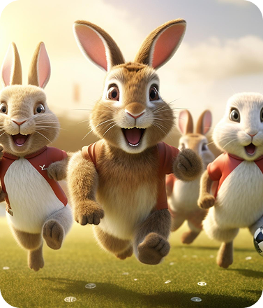 Group of rabbits