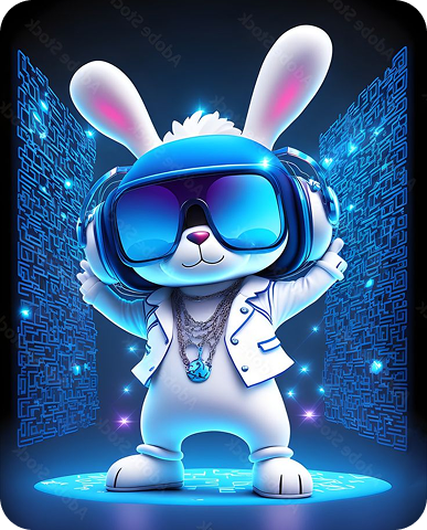 Futuristic cyber rabbit